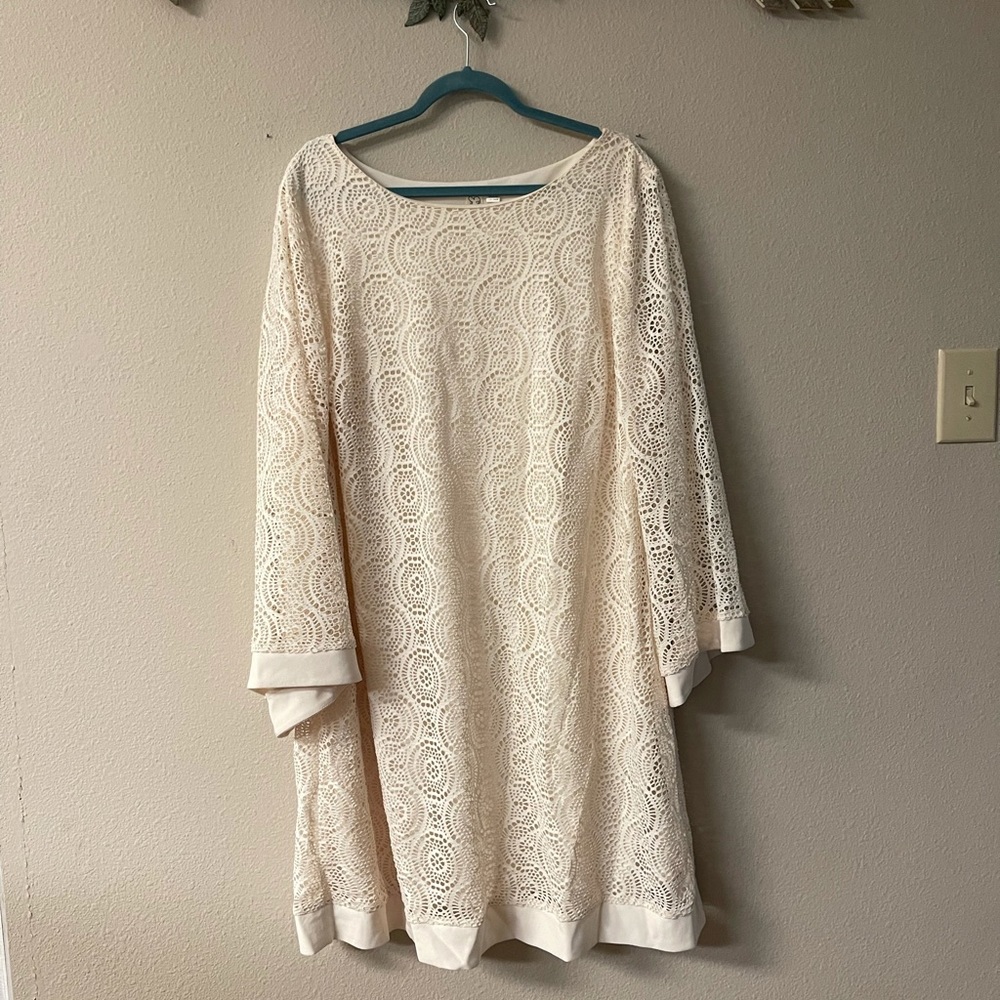 Emma & Michelle - cream crochet dress